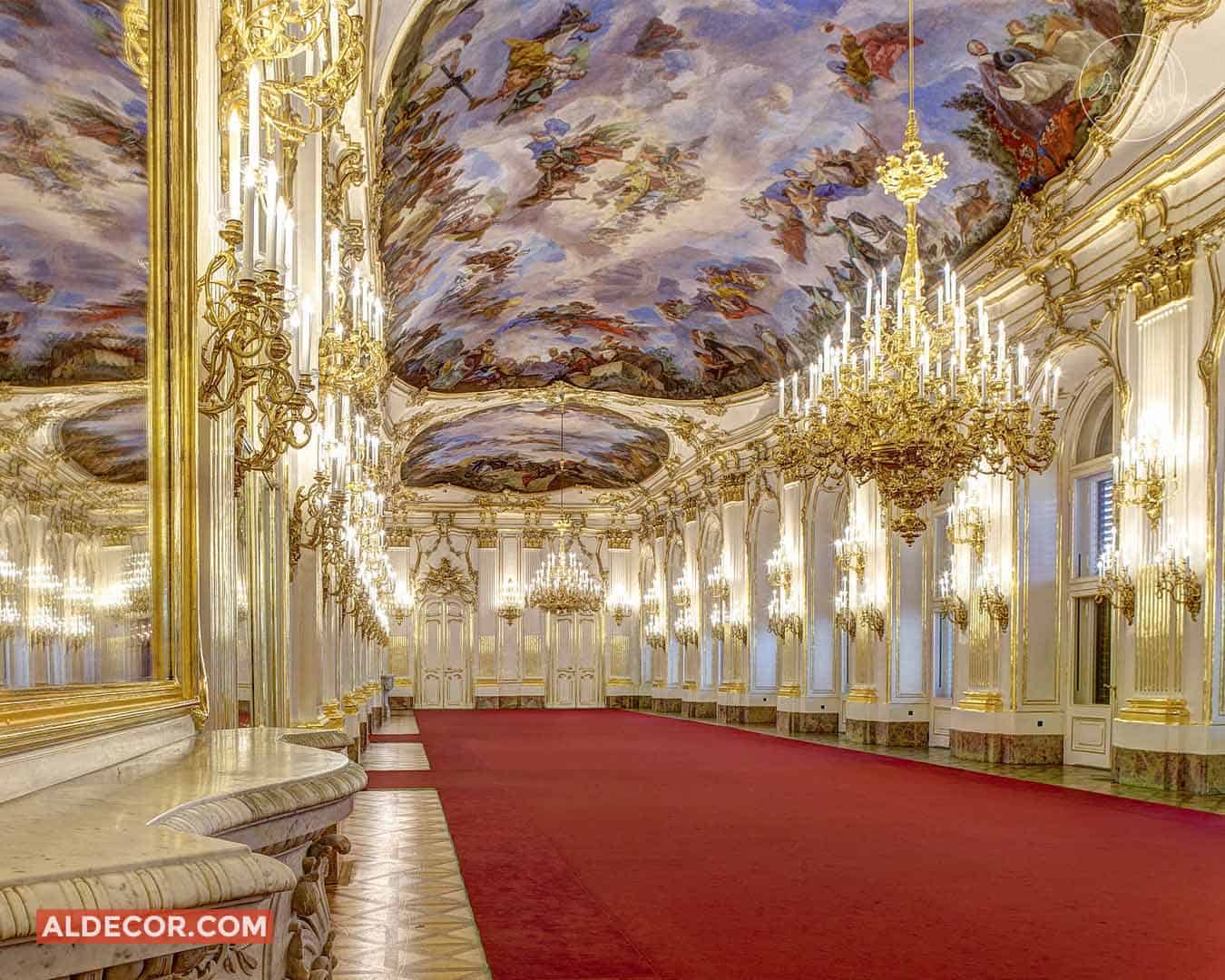 Greats gallery. Дворец Шенбрунн Вена. Дворец шёнбрунн Австрия внутри. Дворец Шенбрунн Вена внутри. Дворец Шенбрунн бальный зал.